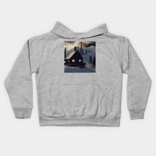 Gothic Ski Lodge Kids Hoodie